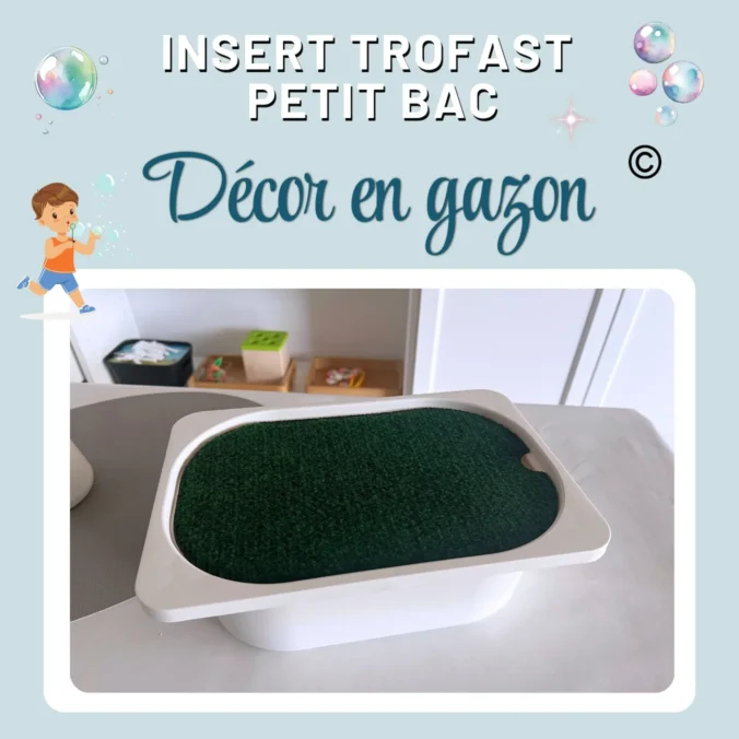 Decor gazon petit bac
